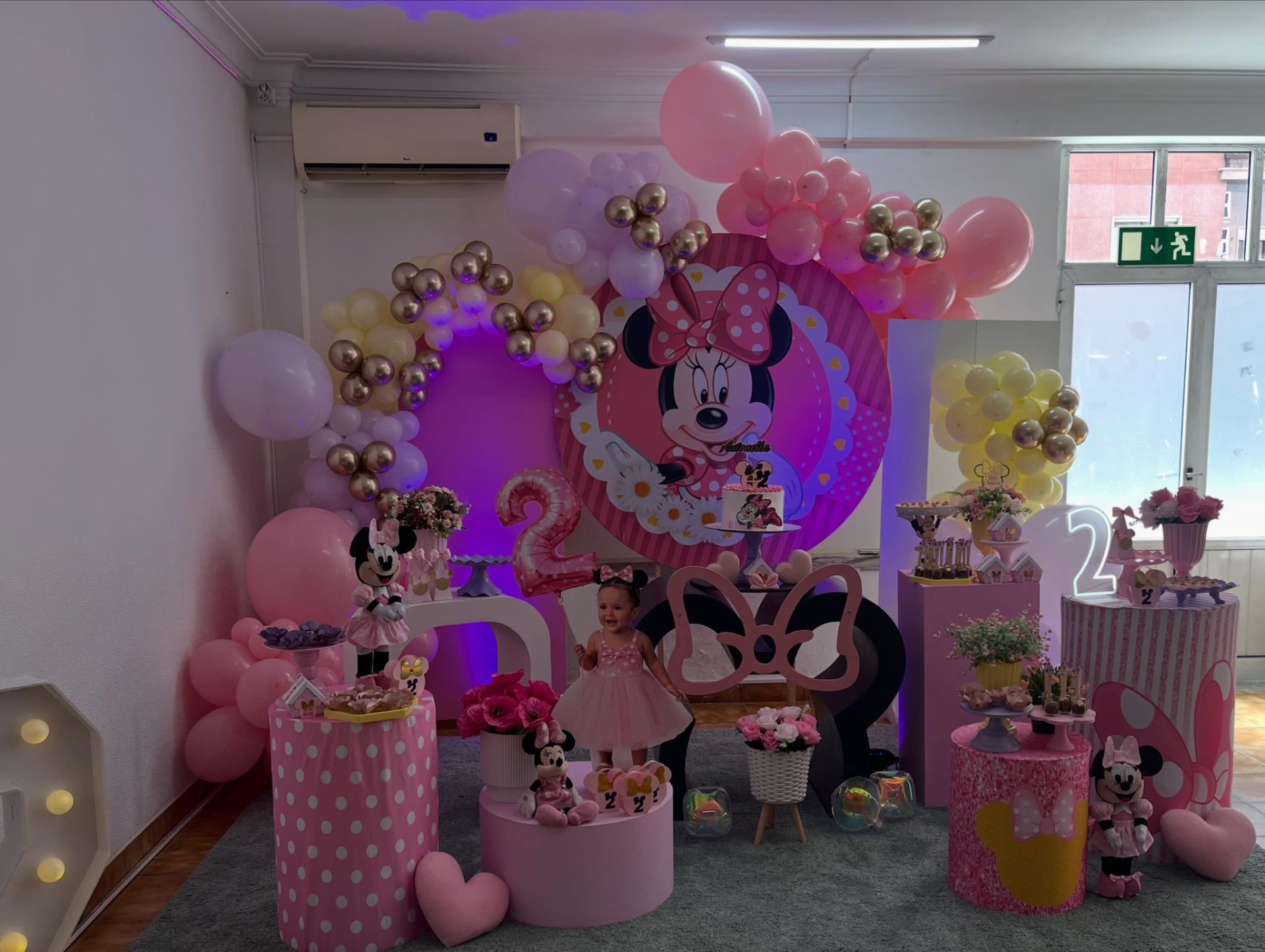 Decoração de festa com Tema Minnie no Castelo Kids, Castelo Branco