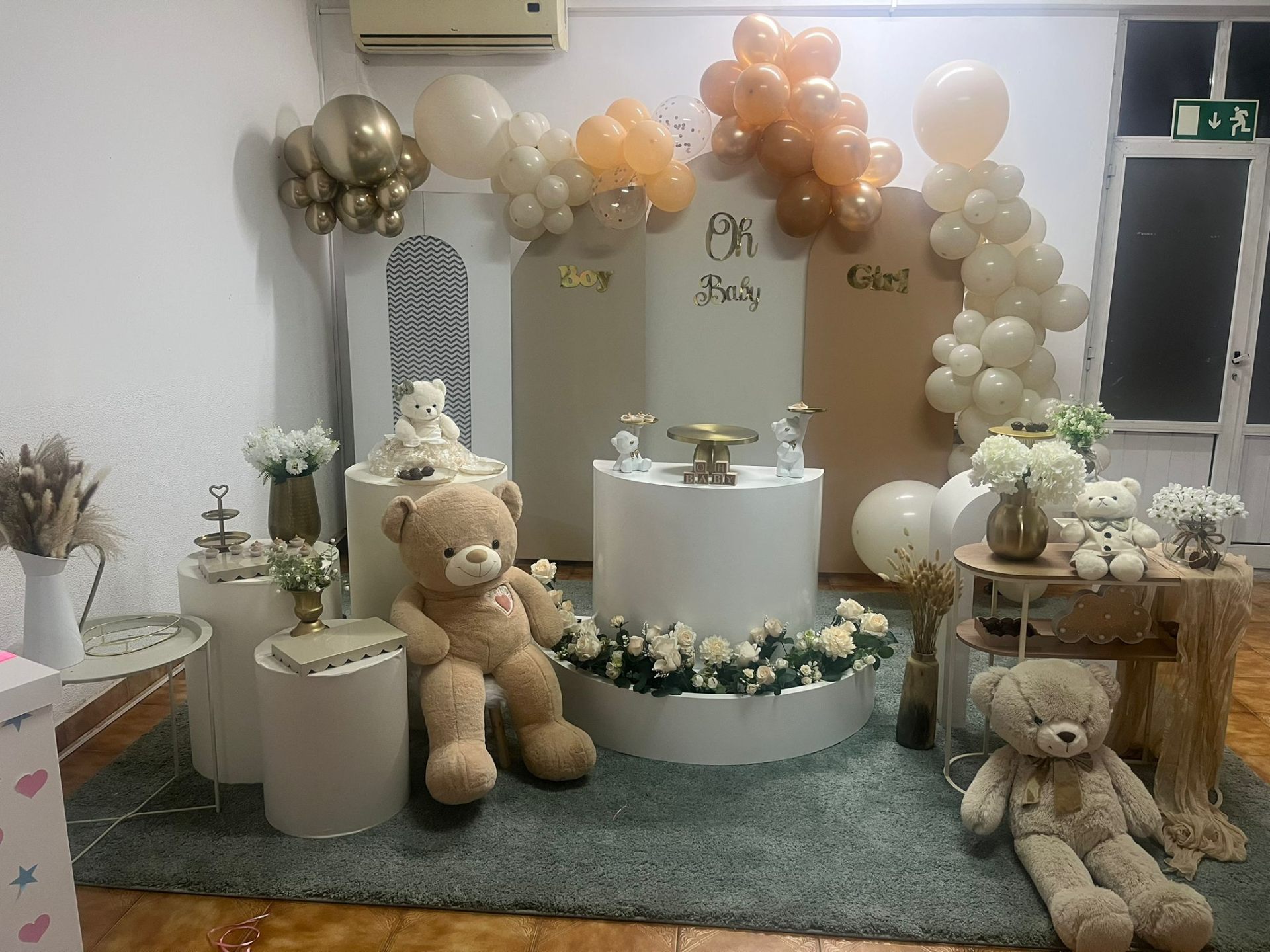 Decoração de festa com Baby Shower no Castelo Kids, Castelo Branco
